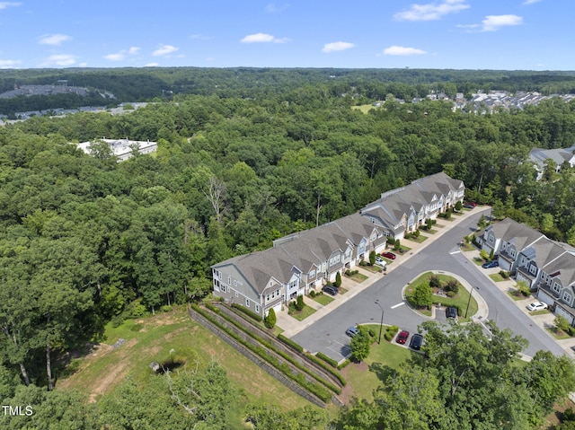 610 Chronicle Dr, Cary, NC 27513 - aerial perspective of suburban area featuring a forest