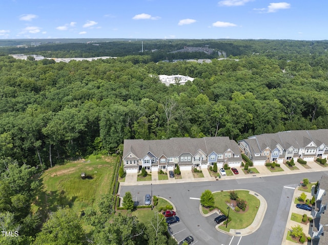 610 Chronicle Dr, Cary, NC 27513 - aerial perspective of suburban area featuring a forest