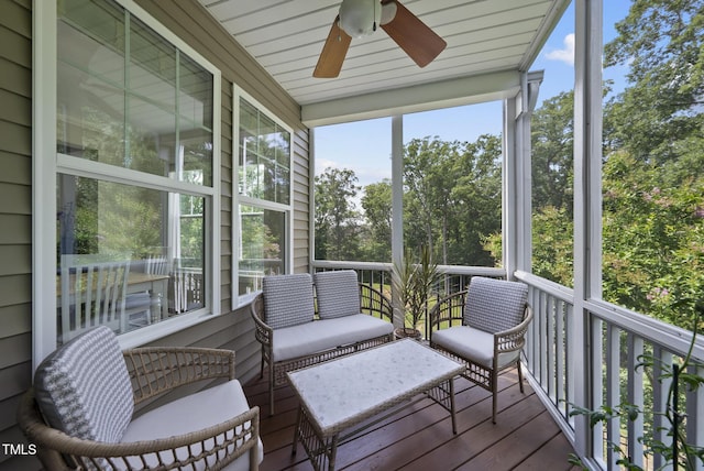 610 Chronicle Dr, Cary, NC 27513 - sunroom featuring a ceiling fan