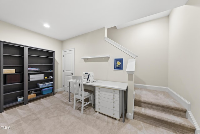 610 Chronicle Dr, Cary, NC 27513 - home office featuring light colored carpet and baseboards