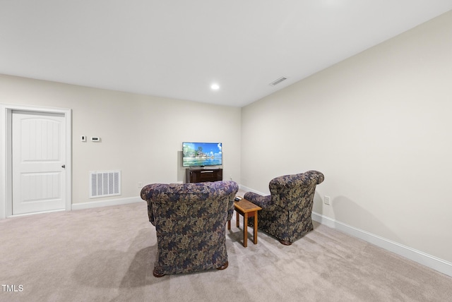 610 Chronicle Dr, Cary, NC 27513 - living area featuring light carpet and recessed lighting