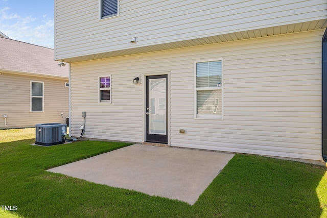 147 Sunfish St, Smithfield, NC 27577 - view of exterior entry with a patio and a lawn