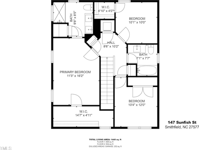147 Sunfish St, Smithfield, NC 27577 - view of floor plan / room layout