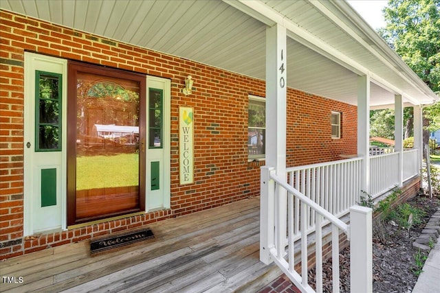 140 Maryland Dr, Manson, NC 27553 - property entrance with brick siding and covered porch