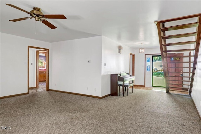 140 Maryland Dr, Manson, NC 27553 - carpeted spare room featuring ceiling fan and baseboards