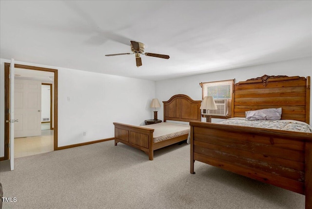140 Maryland Dr, Manson, NC 27553 - bedroom featuring carpet, cooling unit, and a ceiling fan
