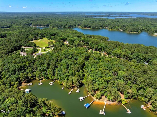140 Maryland Dr, Manson, NC 27553 - aerial view of property and surrounding area featuring a large body of water