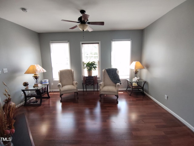 650 Ganyard Farm Way Unit 32, Durham, NC 27703 - living area with a ceiling fan and wood finished floors
