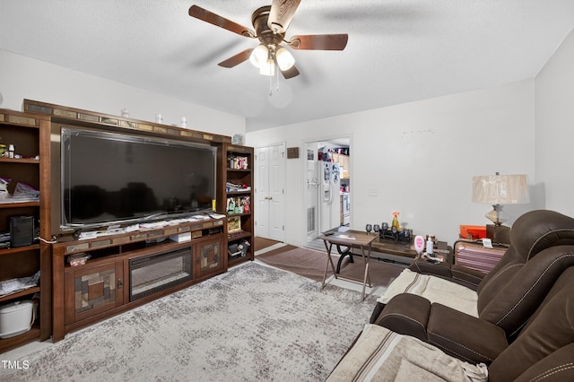 308 E Gilbreath St, Graham, NC 27253 - living room with ceiling fan