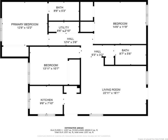 12741 Birchwood Cir, Laurinburg, NC 28352 - view of floor plan / room layout