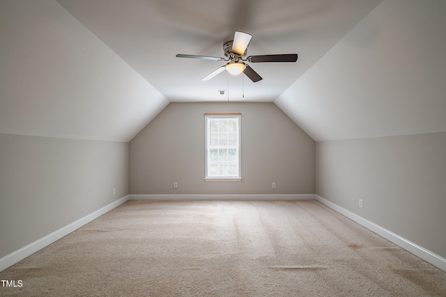 2430 Josephine Rd, Garner, NC 27529 - bonus room featuring carpet flooring, vaulted ceiling, and a ceiling fan