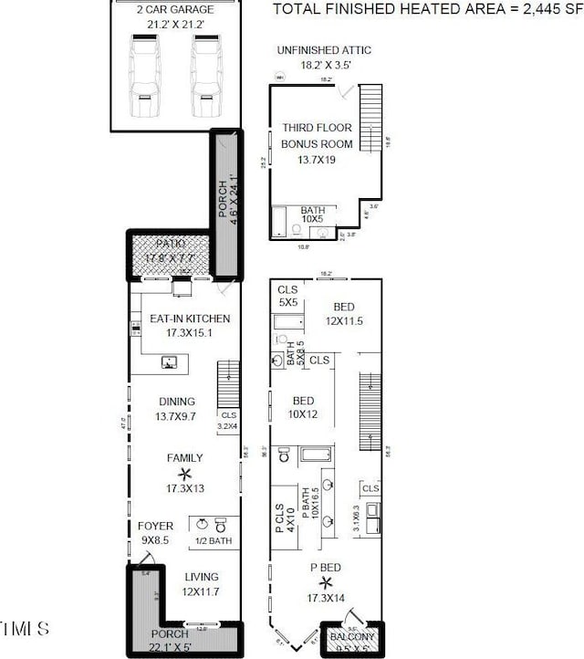 1125 Russet Ln, Apex, NC 27523 - view of home floor plan
