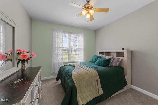 2813 Greenridge View Ln, Zebulon, NC 27597 - bedroom with light colored carpet and ceiling fan