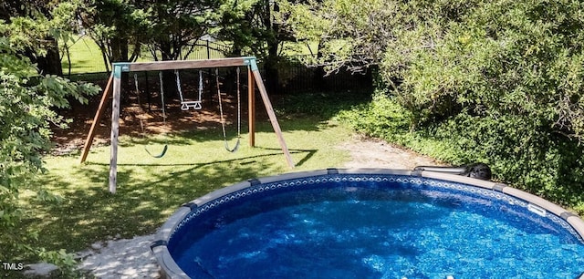 2813 Greenridge View Ln, Zebulon, NC 27597 - view of pool with a playground