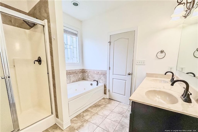 37 Annapolis Rd, Cameron, NC 28326 - full bath with a tub with jets, a shower stall, and double vanity