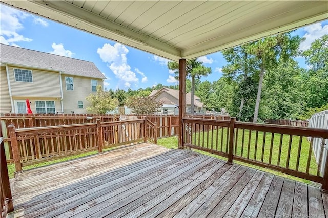 37 Annapolis Rd, Cameron, NC 28326 - wooden deck with a fenced backyard and a residential view