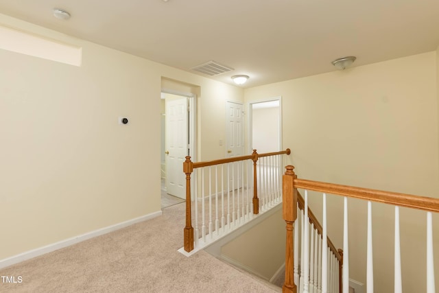 418 Byrams Ford Dr, Cary, NC 27513 - hall with an upstairs landing and carpet flooring