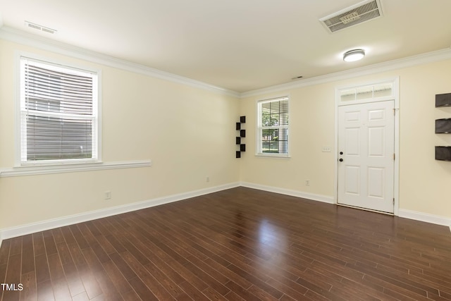 418 Byrams Ford Dr, Cary, NC 27513 - spare room featuring crown molding and wood finished floors