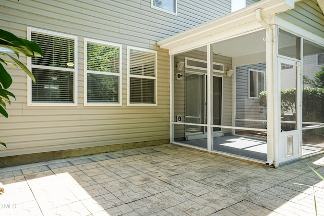 418 Byrams Ford Dr, Cary, NC 27513 - view of patio with a sunroom