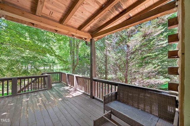 3263 S Jim Minor Rd, Haw River, NC 27258 - view of wooden terrace