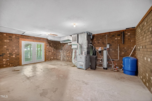 3263 S Jim Minor Rd, Haw River, NC 27258 - garage featuring french doors and heating unit