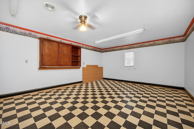 3263 S Jim Minor Rd, Haw River, NC 27258 - unfurnished room featuring a ceiling fan and crown molding