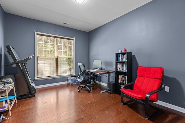 308 Sutton Glen Dr, Apex, NC 27523 - office space with baseboards and wood finished floors