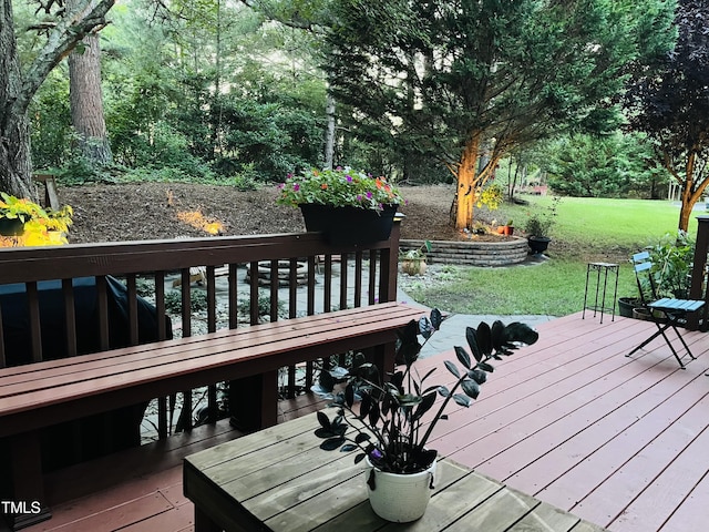 308 Sutton Glen Dr, Apex, NC 27523 - deck featuring a yard