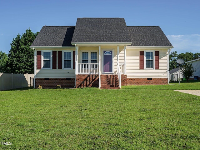 516 Yellow Berry, Wendell, NC 27591 - view of front facade with crawl space and a shingled roof