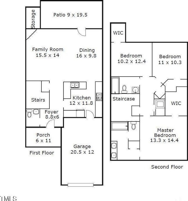 2069 White Pond Ct, Apex, NC 27523 - view of floor plan / room layout