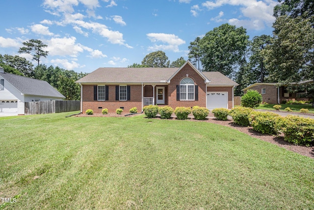 1822 Atterbury Ln, Durham, NC 27712 - ranch-style home with an attached garage and brick siding