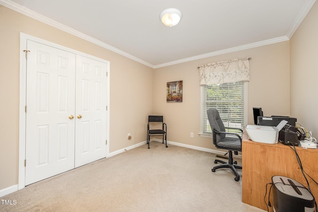 1822 Atterbury Ln, Durham, NC 27712 - carpeted home office with ornamental molding