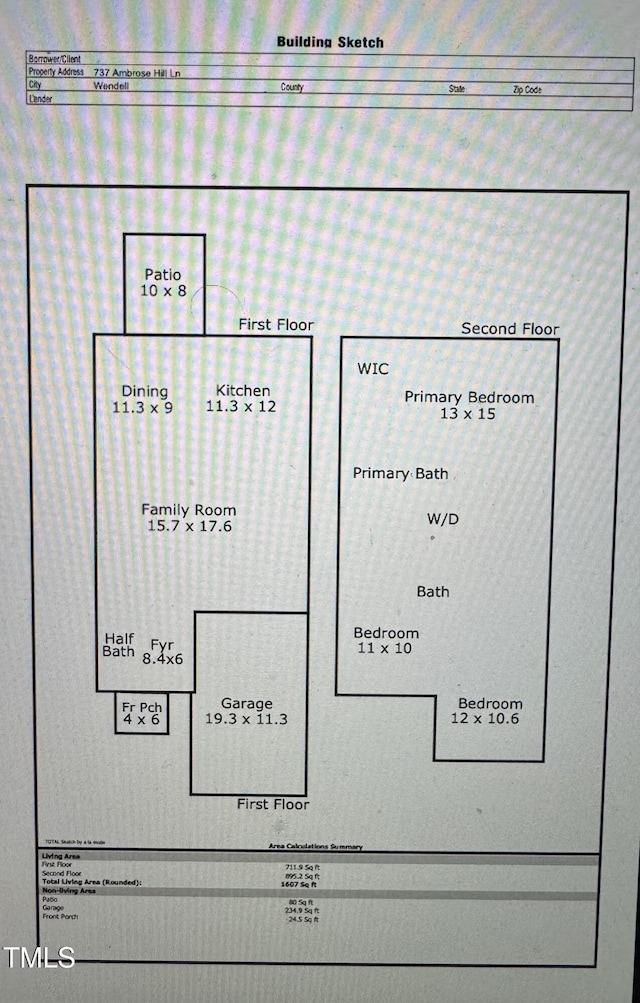 737 Ambrose Hill Ln, Wendell, NC 27591 - view of floor plan / room layout