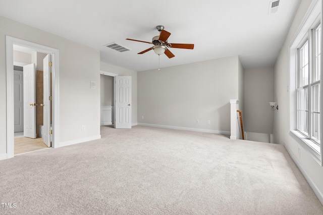 5106 Stockton Way, Durham, NC 27707 - unfurnished bedroom with light carpet and ceiling fan