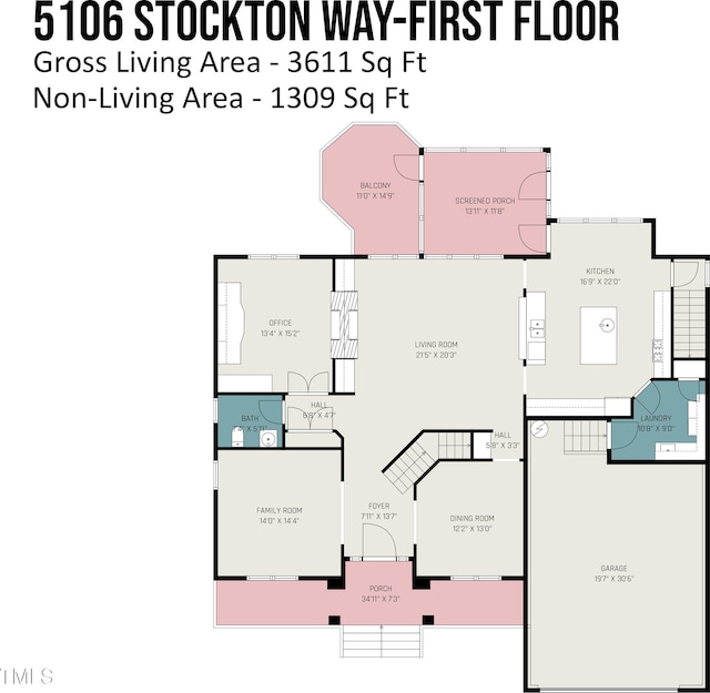 5106 Stockton Way, Durham, NC 27707 - view of home floor plan