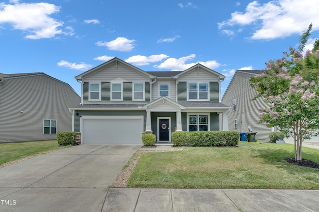2123 Scarlet Sage Dr, Durham, NC 27704 - view of front of property featuring a garage, concrete driveway, and a front lawn