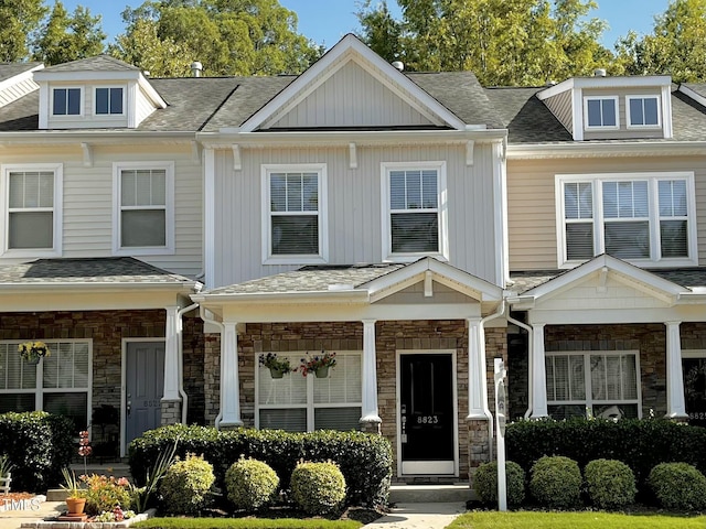 8823 Orchard Grove Way, Raleigh, NC 27612 - multi unit property featuring stone siding and covered porch
