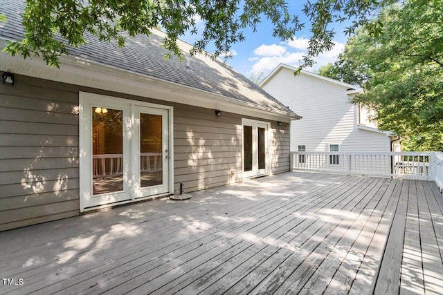 1309 Hill St, Durham, NC 27707 - wooden terrace with french doors