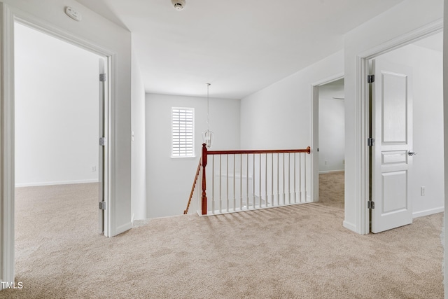 238 Royal Tower Way, Cary, NC 27513 - hallway with carpet flooring and an upstairs landing