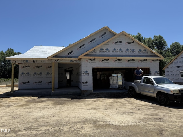 4026 N NC-581 Hwy, Kenly, NC 27542 - property under construction with an attached garage and driveway