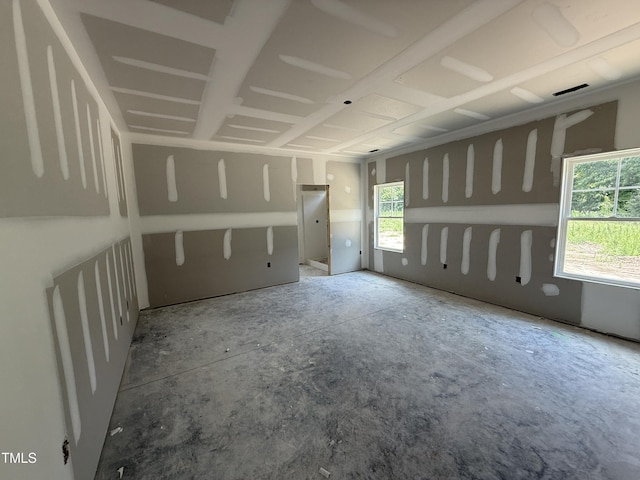 4026 N NC-581 Hwy, Kenly, NC 27542 - spare room featuring unfinished concrete floors