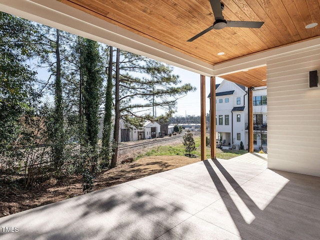 1009 Parker St, Raleigh, NC 27607 - view of patio with ceiling fan