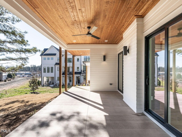1009 Parker St, Raleigh, NC 27607 - view of patio featuring a ceiling fan