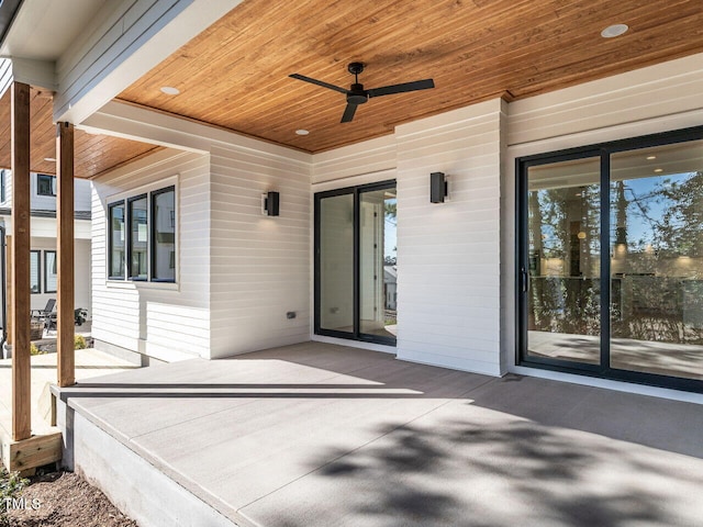 1009 Parker St, Raleigh, NC 27607 - view of patio / terrace with a ceiling fan