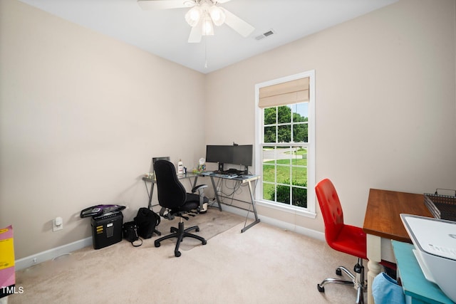 904 E Ivy Valley Dr, Fuquay Varina, NC 27526 - home office with carpet and ceiling fan