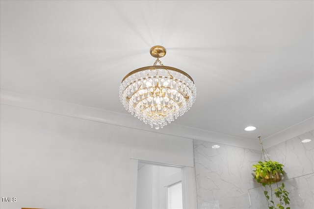 8420 Bells Lake Rd, Apex, NC 27539 - detailed view of a chandelier and recessed lighting
