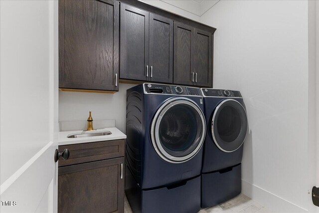 8420 Bells Lake Rd, Apex, NC 27539 - washroom with cabinet space and separate washer and dryer