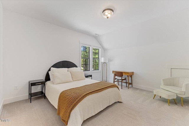 8420 Bells Lake Rd, Apex, NC 27539 - bedroom featuring vaulted ceiling and carpet flooring