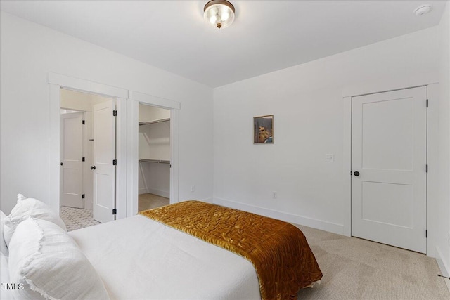 8420 Bells Lake Rd, Apex, NC 27539 - bedroom with light colored carpet, a closet, and a spacious closet