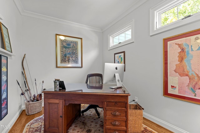 145 Cofield Cir, Durham, NC 27707 - office featuring healthy amount of natural light, crown molding, and light wood finished floors